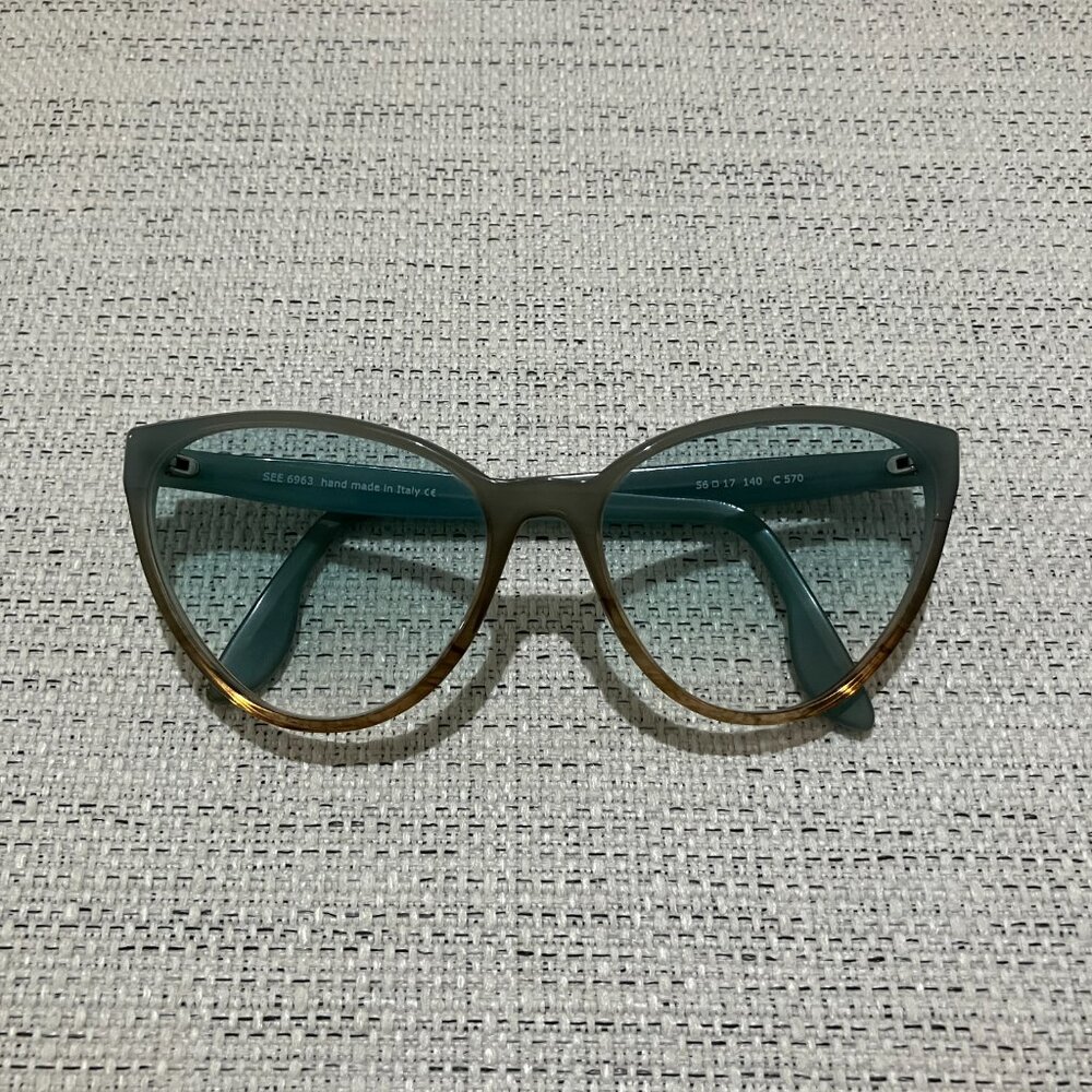 SEE Eyewear Eyeglasses Glasses Cat Eye Frames in Greenish Blue & Grey Style 6963 - Picture 3 of 6
